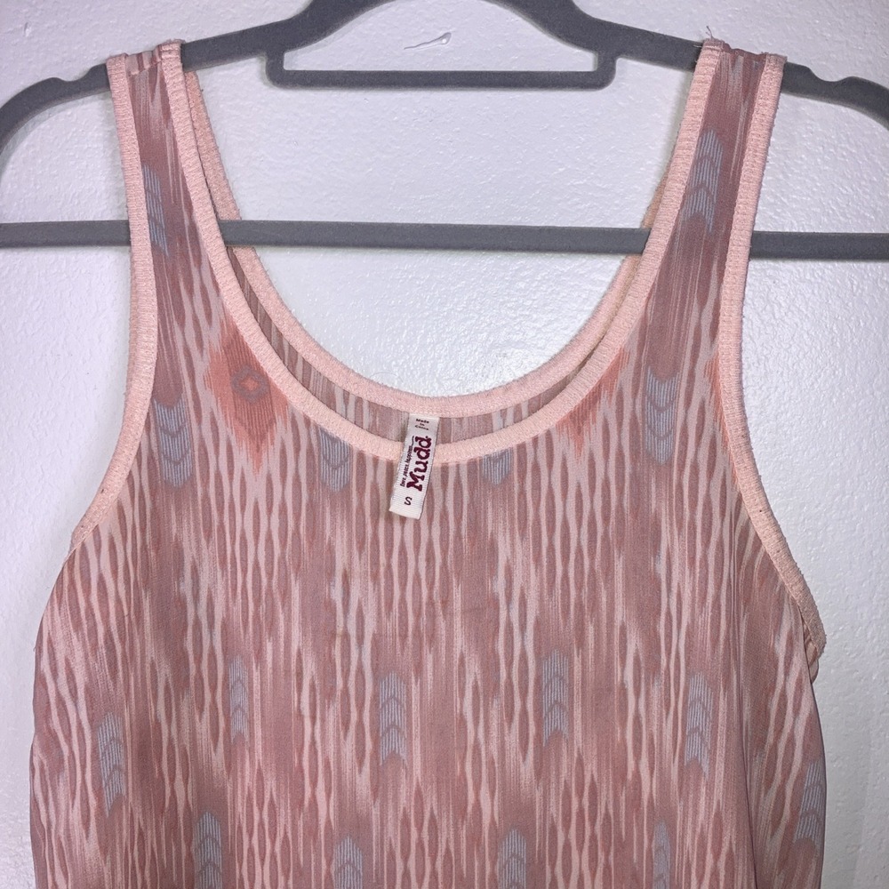 M.U.D.D. Women's S Sheer Tank Terracotta Southwestern